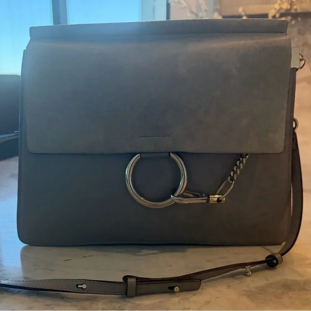 Chloe Leather and Suede Shoulder or Crossbody Handbag
